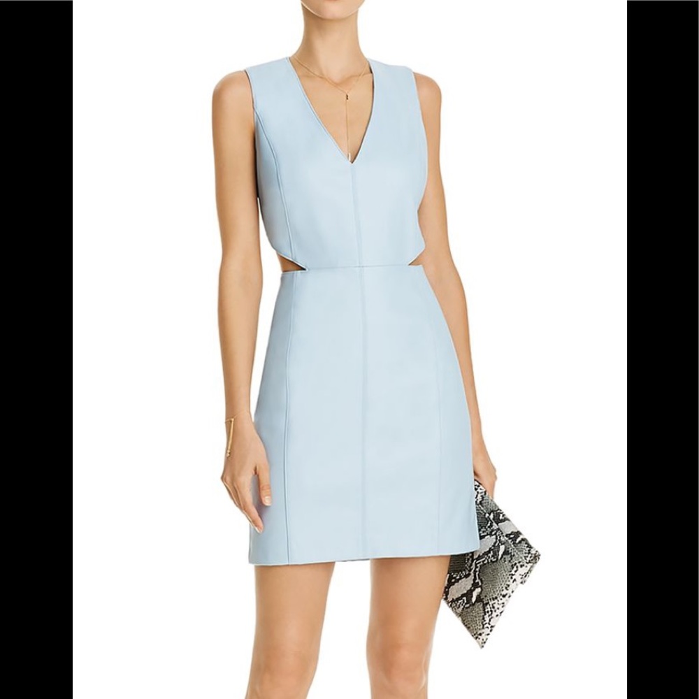 AQUA Faux Leather Mini Dress NWT